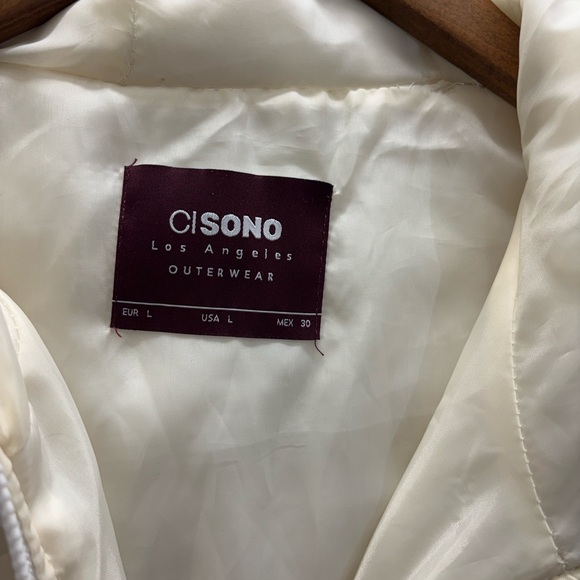 Ci Sono Women's Ivory Puffer Coat - Picture 3 of 7